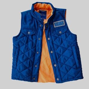 Lucky Brand Boys Puffer Jacket size 6 blue Winter Coat Vest sleeveless